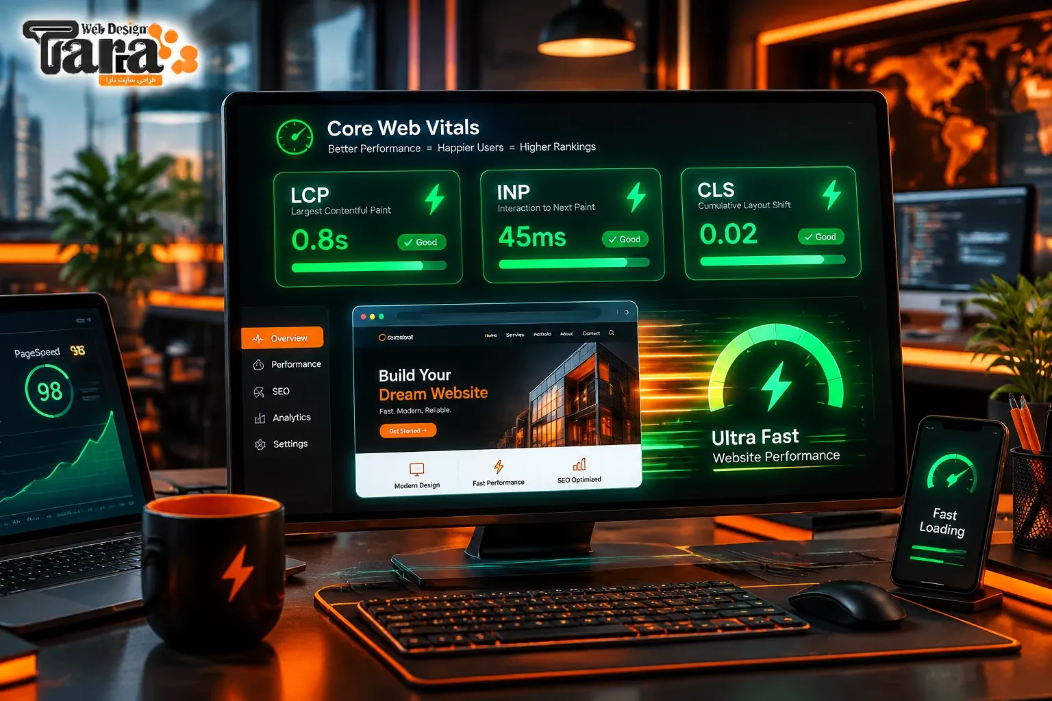 راهنمای بهینه‌سازی Core Web Vitals در وردپرس | آموزش رفع خطاهای LCP ،INP و CLS