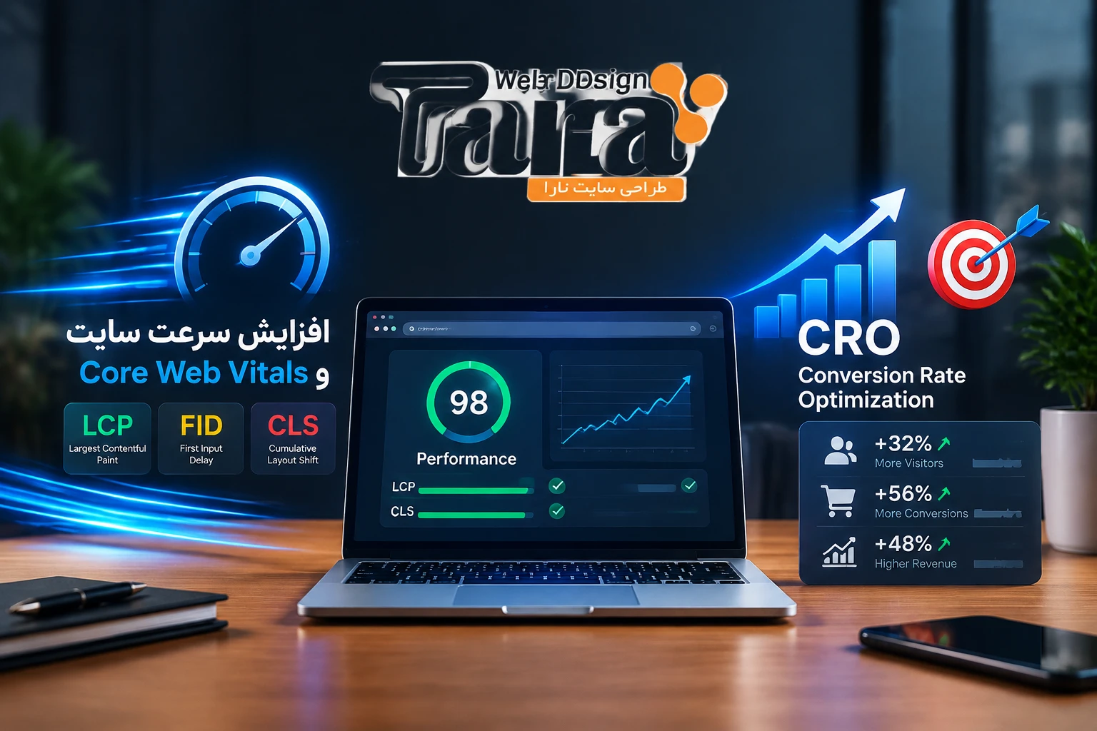 خدمات افزایش سرعت سایت | بهینهسازی تخصصی Core Web Vitals و لودینگ
